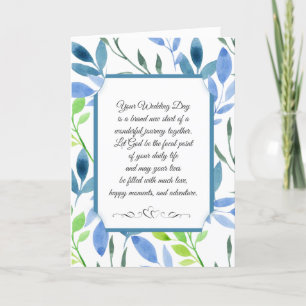 Carte Cadre bleu Mariage religieux