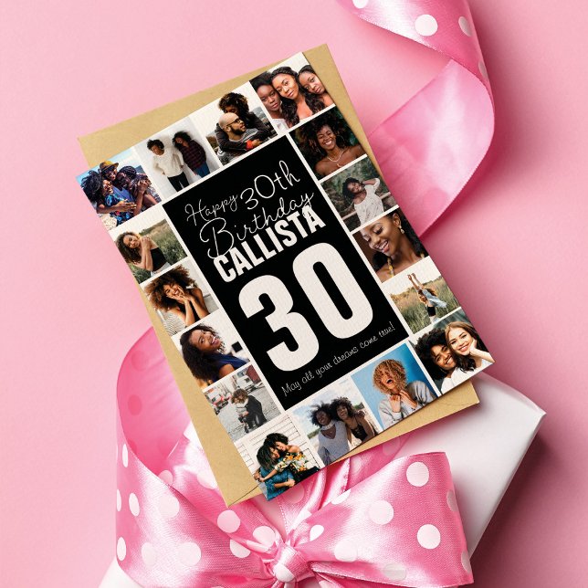 Carte Cadre de Collage Photo Amis de la Famille Bon Anni (Créateur téléchargé)