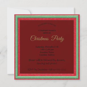 Carte Cadre de Noël rouge élégant