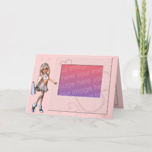 Carte Cadre de photo de pom-pom girl