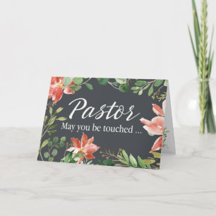 Carte Cadre floral et de verdure pour la guérison du pas