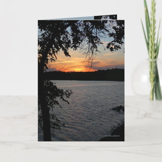 Carte Cadre noir de feuille (Devant)