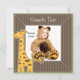 Carte Cadre photo de girafe