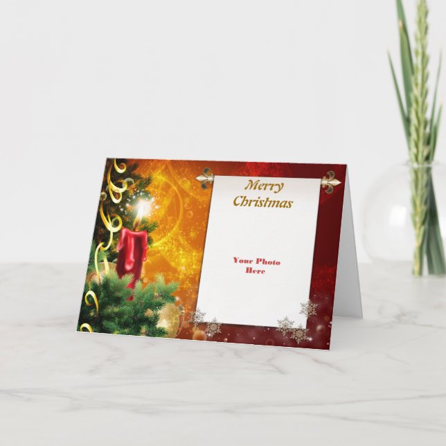 Carte cadre photo de Noël (Devant)