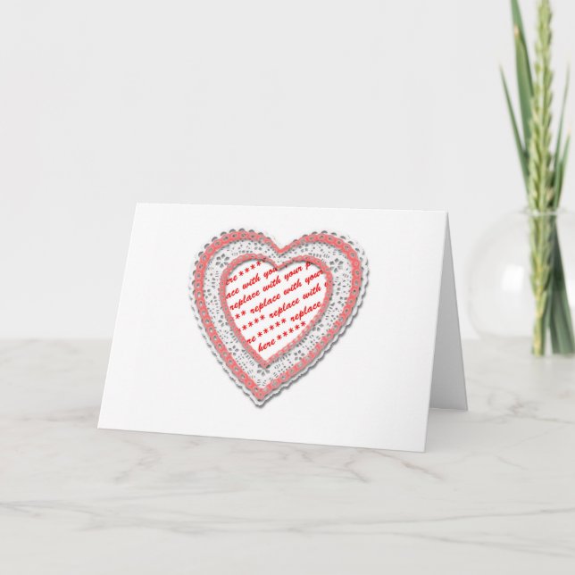 Carte Cadre photo en forme de coeur déchiré (Devant)