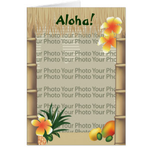 Carte-cadre photo Hawaiian Tropical Tiki Hut Aloha