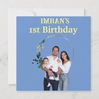 Carte Cadre Photo Personnalisé 1er Anniversaire 
