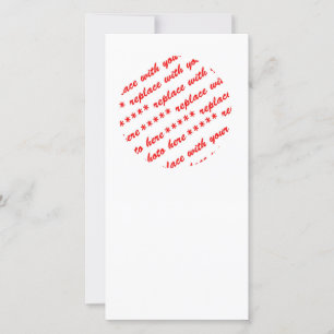 Carte Cadre photo simple en cercle blanc