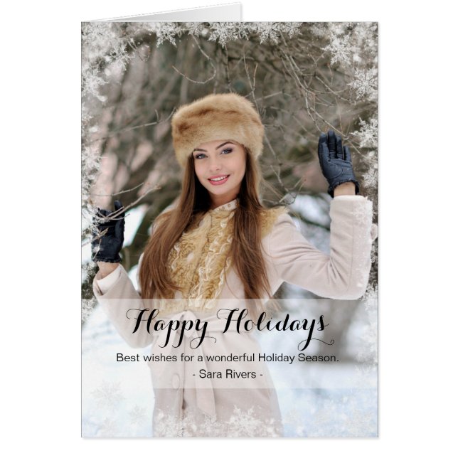 Carte cadre Snowflakes (Devant)