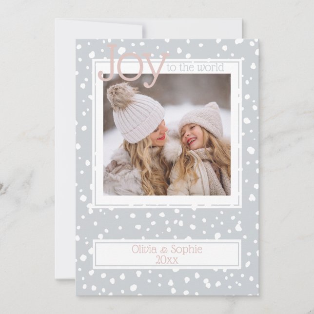 Carte Cadres photo gris pâle de Noël (Devant)