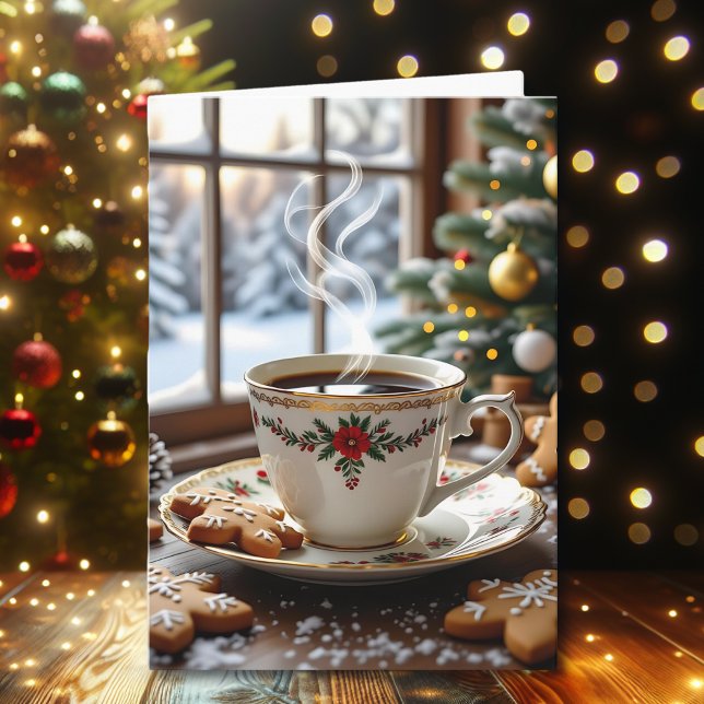 Carte Café chaud et pain d'épices Cookies Noël (Créateur téléchargé)