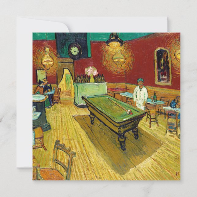 Carte Café de Nuit - Peinture de Vincent van Gogh Art (Devant)