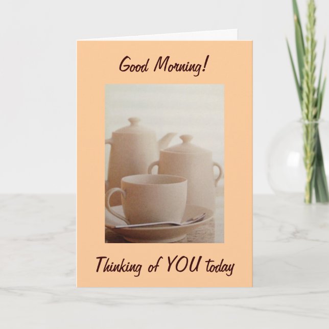CARTE CAFÉ ET SALUT D'ANNIVERSAIRE AUJOURD'HUI (Devant)