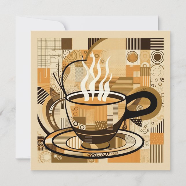 Carte Café texte personnalisé (Devant)