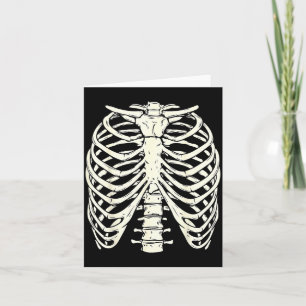 Carte Cage thoracique de squelette prétendu drôle Hallow