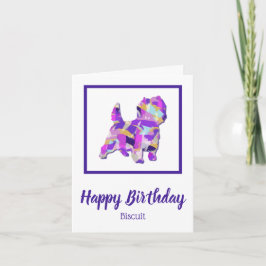 Carte Cairn Terrier Chien Silhouette Cute PPY&B Annivers