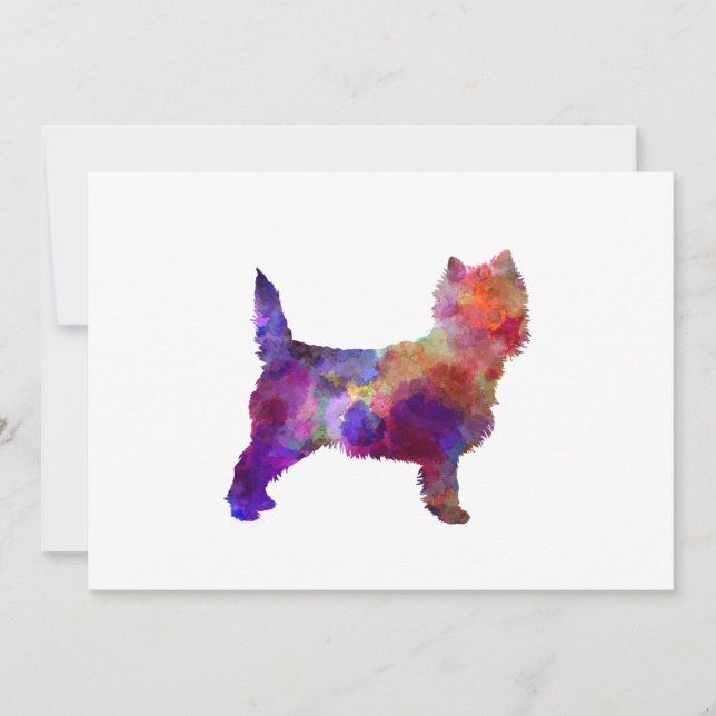 Carte Cairn Terrier in watercolor (Devant)