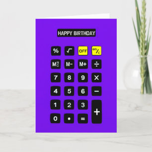 Carte Calculateur d'anniversaire violet