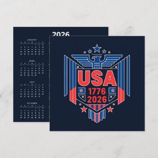 Carte Calendrier 1776-2026 USA