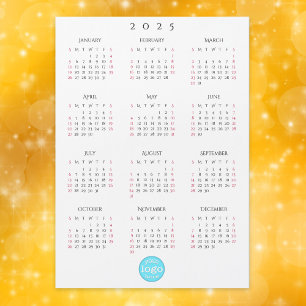 Carte Calendrier 2025 - Logo Entreprise Personnali