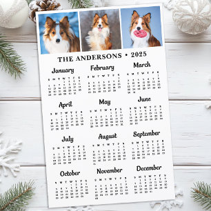 Carte Calendrier Budget 2026 Pet Photo Dog 12 Mois