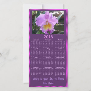 Carte Calendrier des orchidées 2018