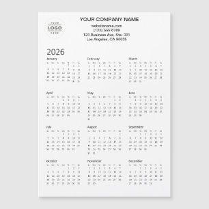 Carte Calendrier magnétique du logo personnalisé d