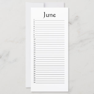 Carte Calendrier perpétuel Juin Micah 5:4