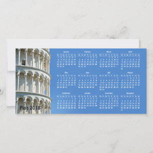 Carte Calendrier Pise, Italie 2018
