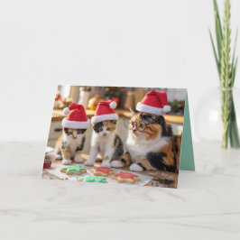 Carte Calico Cat Christmas Cookie Card