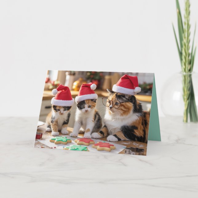 Carte Calico Cat Christmas Cookie Card (Devant)