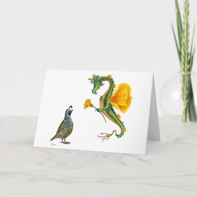 Carte California Poppy Dragon (Devant)