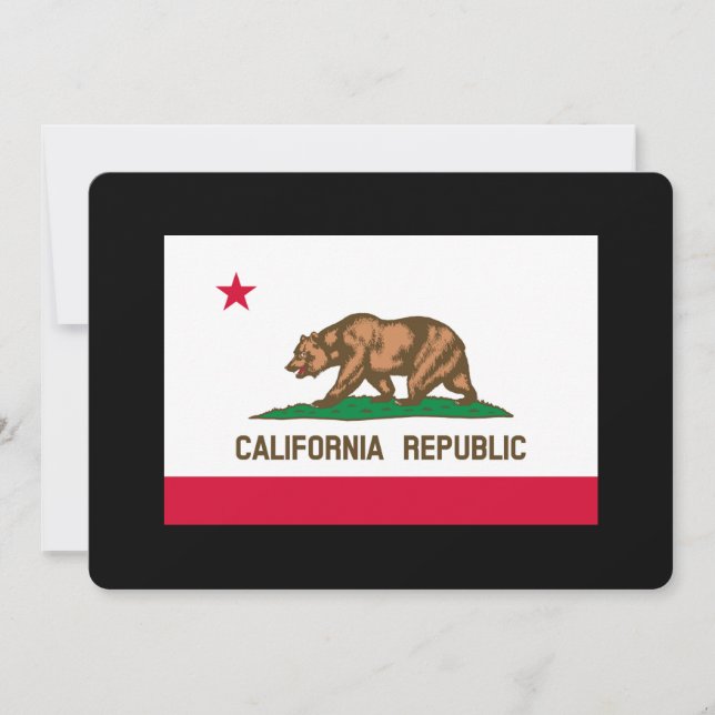 Carte California State Flag Design (Devant)