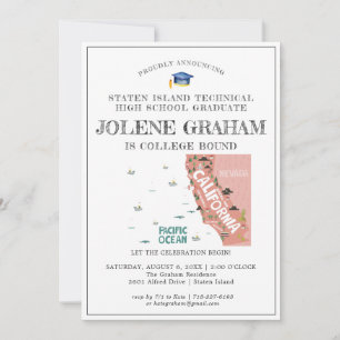Carte Californie   College Bound Graduation Party