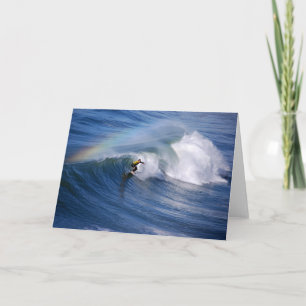 Carte Californie Surfer avec arc-en-ciel