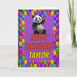 Carte Câlin Ourson Panda Joyeux Anniversaire