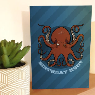 Carte Câlins d'anniversaire Tentacules de pieuvre Dessin