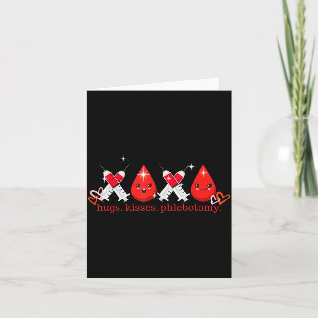 Carte Câlins Kiss Phlébotomie Saint-Valentin Phlébotomis (Devant)