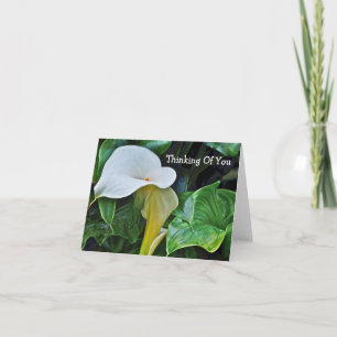 CARTE CALLA BLANCHE LILY, "PENSER À VOUS" (PERSONNALISAB