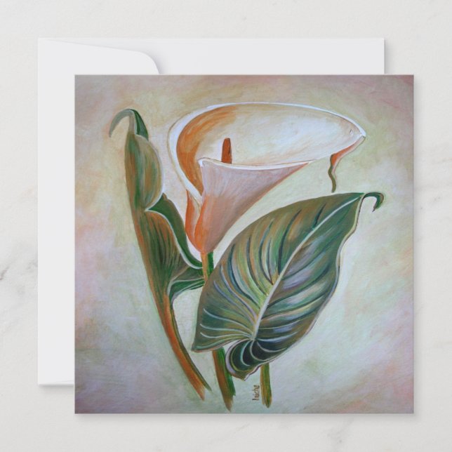 Carte Calla Lily Beau Art Botanique (Devant)