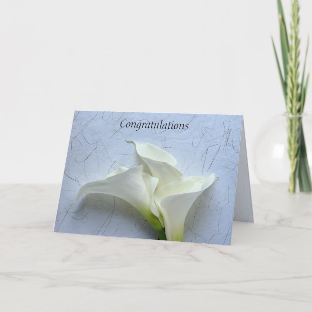 Carte Calla ment sur mariage arrière - plan décoratif (Devant)