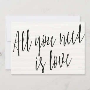 Carte Calligraphie chic moderne "Tout ce dont vous avez
