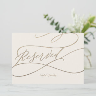 Carte Calligraphie d'or romantique   Symbole ivoirien ré