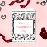 calligraphie du coeur Heureuse Sainte-Valentin