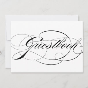 Carte Calligraphie Fantaisiste Panneau de Mariage pour
