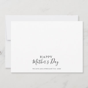 Carte Calligraphie simple et élégante Fête des Mères