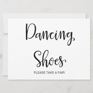 Carte Calligraphie simple   Panneau de mariage "Chaussur