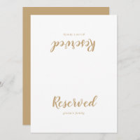 Calligraphie simple|Signe Réservé Mariage Gold Bac