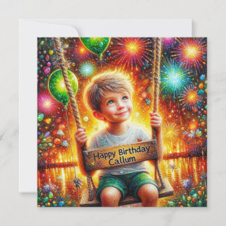Carte ~ CALLUM ~ Joyeux anniversaire ~ Swing d'arbre~
