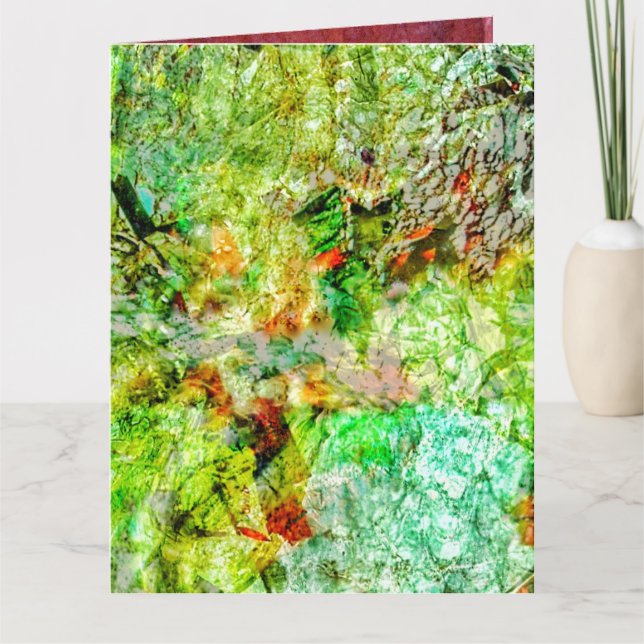 Carte Calm yellow abstract Folded Greeting Card,Dazzling (Devant)